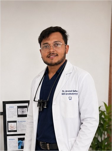 Dr. Arvind Sahu, MDS Prosthodontics, at RedCity Dental Care & Implant Centre in Ludhiana